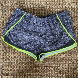 Grey athletic running shorts